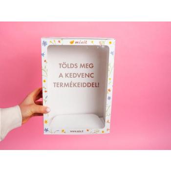 Közepes virágmintás doboz - (üres) kép