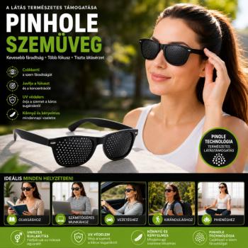 Látásjavító szemüveg, szemtréner – fekete kép
