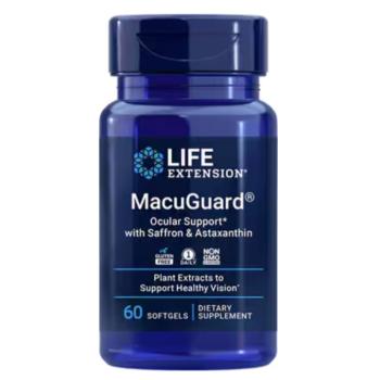 Life Extension MacuGuard szemtámogatás sáfránnal és asztaxantinnal, szemtámasz, 60 kapszula