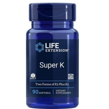 Life Extension Super K, K1, K2 vitamin (MK-4 és MK-7), 90 lágyzselés kapszula kép