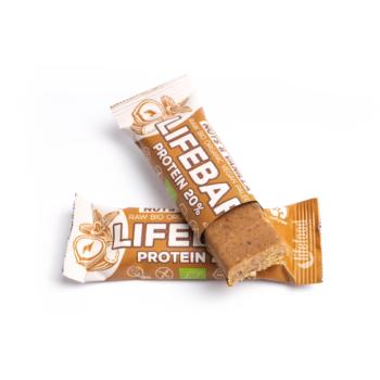 LifeFood - Bar Lifebar Protein szelet mogyoró vaníliával, BIO, 47 g kép