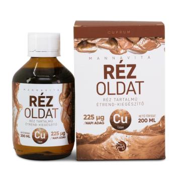 Mannavita Réz oldat 225µg / napi adag, 200ml - DOBOZOS + 50 ml pumpás üveg kép