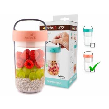 Mixit 2go - uzsonnás doboz 600ml (pasztell rózsaszín) kép