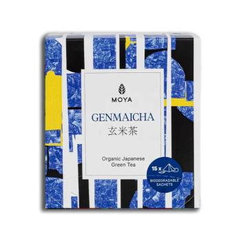 Moya Genmaicha Organikus Japán Zöld Tea (Kiszerelés: Filteres 15 x 1,5g) kép