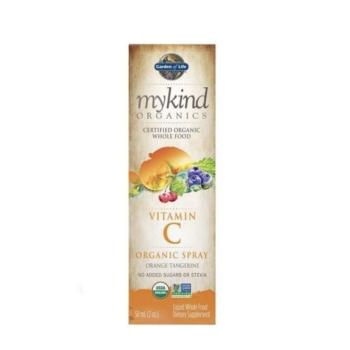 Mykind Organics C-vitamin bio spray, C-vitamin spray-ben, narancs és mandarin, 58 ml kép