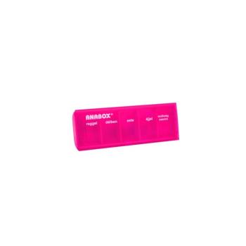 Napi gyógyszeradagoló, 5 rekesz naponta (Anabox), pink kép