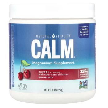 Natural Vitality Calm Magnézium italmix, magnézium, cseresznye, 226 g kép