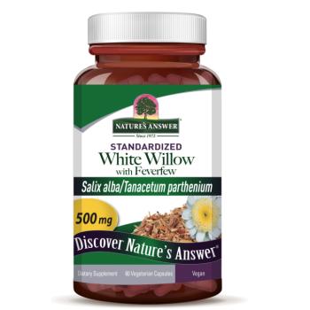 Nature's Answer Fehérfűz lázfűvel, fehérfűz kéreg kivonat, 500 mg, 60 kapszula kép