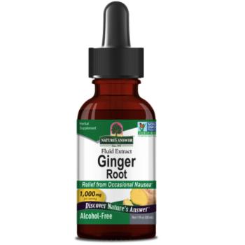 Nature's Answer gyömbérgyökér, gyömbér, kivonat, 1000 mg, 30 ml kép