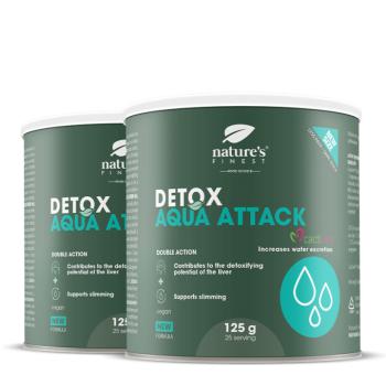 Nature's Finest Detox Aqua Attack | Cactinea drénital a vízvisszatartás csökkentésére | chlorella, máriatövis + articsóka a méregtelenítéshez kép
