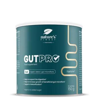 Nature's Finest GutPRO | emésztőenzimek és rost | bélrendszeri egyensúly, detox és emésztés támogatása | amiláz, proteáz, lipáz, celluláz, laktáz kép