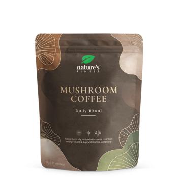 Nature's Finest Mushroom Coffee | Reishi, Chaga, Oroszlánsörény és Shiitake | Ashwagandha + Maca az energiáért és stresszért | Kakaó-vanília Arabica | kép
