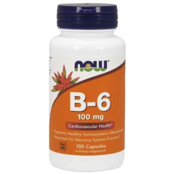NOW B6-vitamin Piridoxin, 100mg, 100 kapszula kép