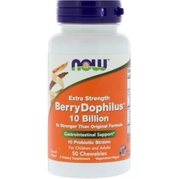 NOW BerryDophilus Extra Strength (probiotikumok gyerekeknek), 50 rágótabletta kép