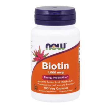 NOW Biotin, 1000 ug, 100 növényi kapszulában kép