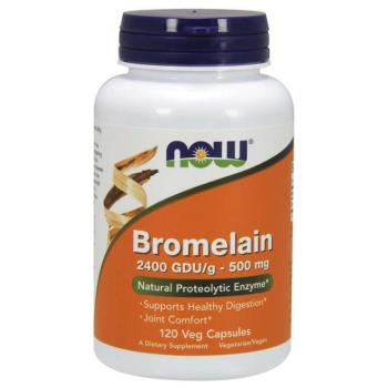 NOW Bromelain, 500 mg, 120 növényi kapszulában kép