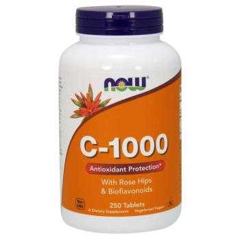 NOW C-1000 vitamin bioflavonoidokkal és csipkebogyóval, 250 tabletta kép