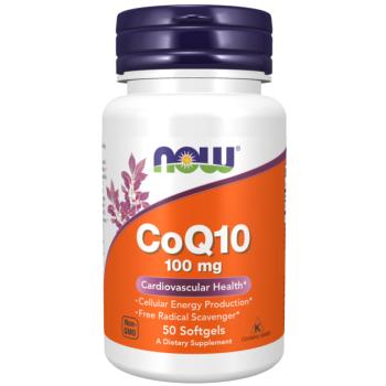 NOW CoQ10 (koenzim Q10) 100 mg, 50 db lágyzselé kapszula kép