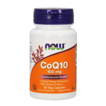 NOW CoQ10 (Q10 koenzim) + galagonya, 100 mg, 30 növényi kapszulában