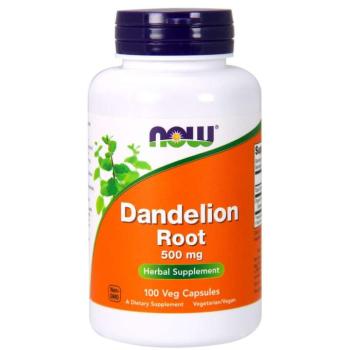 NOW Dandelion Root, NOW Pitypang gyökér, 500 mg, 100 növényi kapszulában kép