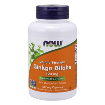 NOW Ginkgo Biloba Double Strenght, 120 mg, 100 növényi kapszulában kép