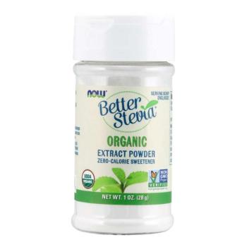 NOW Jobb Stevia kivonat por, szerves, 28 g kép