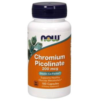 NOW Króm-pikolinát, 200 mcg, 100 gyógynövényes kapszula kép