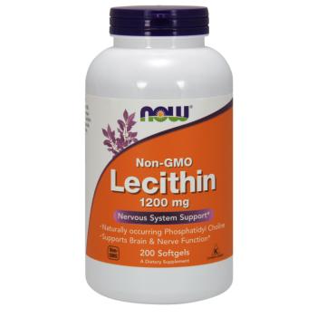 NOW Lecitin (lecitin), 1200 mg, 200 lágy kapszula kép