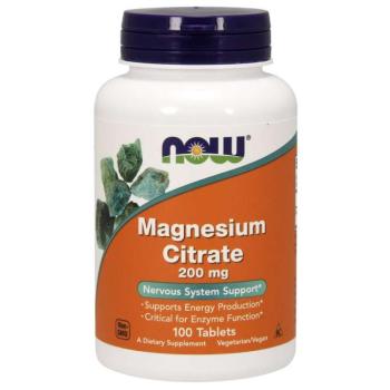 NOW Magnesium citrate, magnézium-citrát, 200 mg, 100 tabletta kép