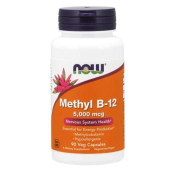 NOW Methyl B12 5000 mcg, 90 növényi kapszula kép
