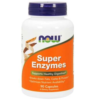 NOW Super Enzymes, komplex emésztőenzimek, 90 kapszula kép