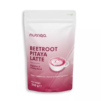 Nutriqa Bio cékla–pitaya latte italpor, vegán, koffeinmentes – 250 g kép