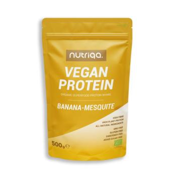 Nutriqa Bio vegán banán–mesquite protein shake – 500 g kép