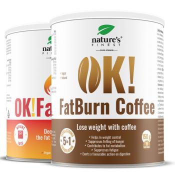 OK!FatBurn Coffee + OK!FatBurn | zsírégetés és étvágykontroll támogatása | ID-alG + L-karnitin + guarana az energiáért és karcsúsító rutinért kép