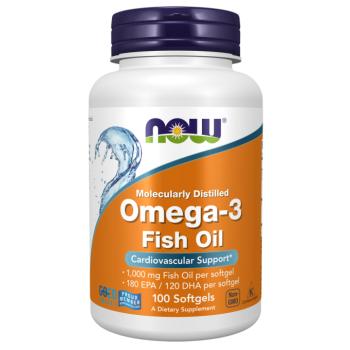 Omega-3 Fish Oil, Molecularly Distilled 100 Softgels / Omega-3 halolaj, molekulárisan desztillált lágyzselatin kapszulák kép