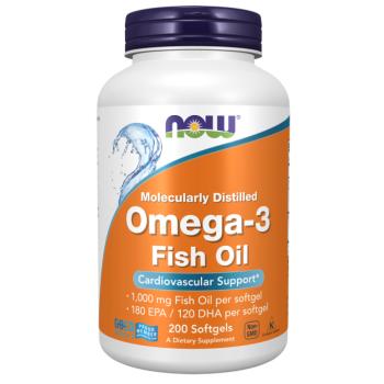 Omega-3 Fish Oil, Molecularly Distilled 200 Softgels / Omega-3 halolaj, molekulárisan desztillált lágyzselatin kapszulák kép