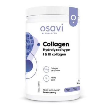 Osavi kollagén hidrolizált, hidrolizált kollagén por, I és III típusú, 600 g kép