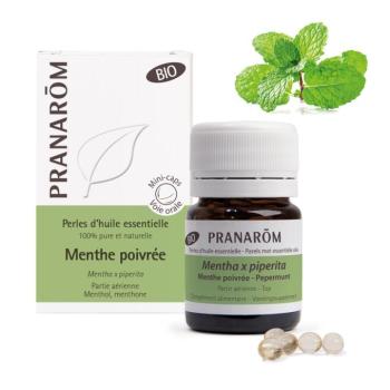 Pranarom Borsmenta "gyöngy" - illóolaj tartalmú mini kapszula bio 60 db kép