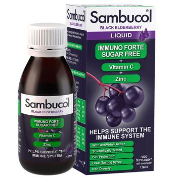 Sambucol CUKORMENTES fekete bodza szirup, 120ml kép