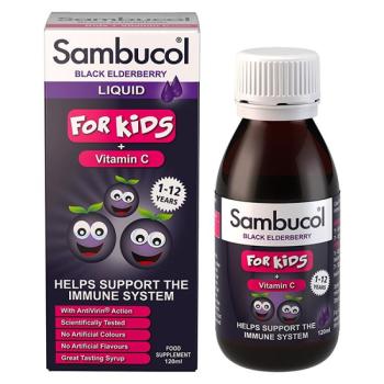 Sambucol fekete bodza szirup gyermek, 120ml (3 db) kép