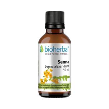 Senna tinktúra cseppek krómmal - 50 ml - Bioherba kép