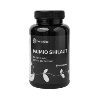 Shilajit – tisztított prémium mumio (500 mg) – étrend-kiegészítő – 80 kapszula – Herbatica kép