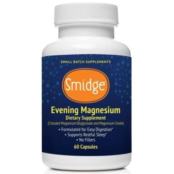 Smidge Evening Magnesium, Magnesium Bisglycinate, 60 Növényi kapszula kép