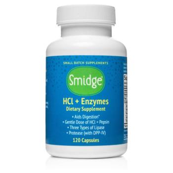 Smidge HCl + Enzimek, emésztőenzimek, 120 db növényi kapszula kép