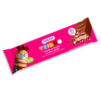 Smileat BIO teljes kiőrlésű ostya kakaós töltelékkel, csokoládébevonatban agávé inulinnal, 40 g kép
