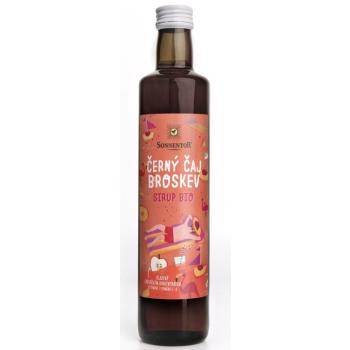 Sonnentor, Fekete tea őszibarack szirup, BIO, 500 ml kép
