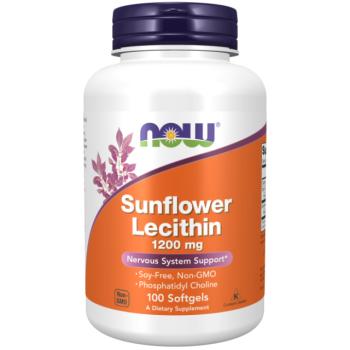 Sunflower Lecithin 1200 mg Soy-Free, Non-GMO - 100 Softgels kép