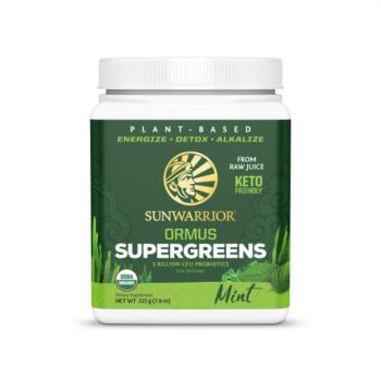 Sunwarrior Ormus Super Greens Bio - Menta, 225 g kép