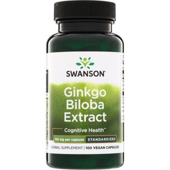 Swanson Ginkgo biloba kivonat, 120 mg, 100 növényi kapszula kép