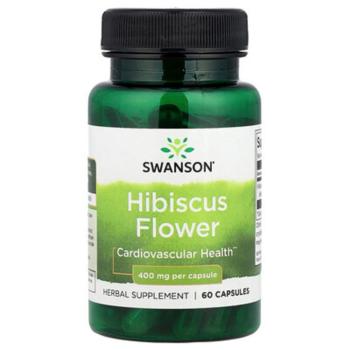 Swanson Hibiszkuszvirág, 400 mg, 60 kapszula
